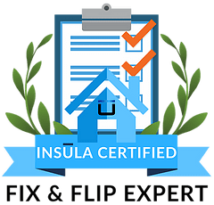 A fix and flip expert certificate with checklist