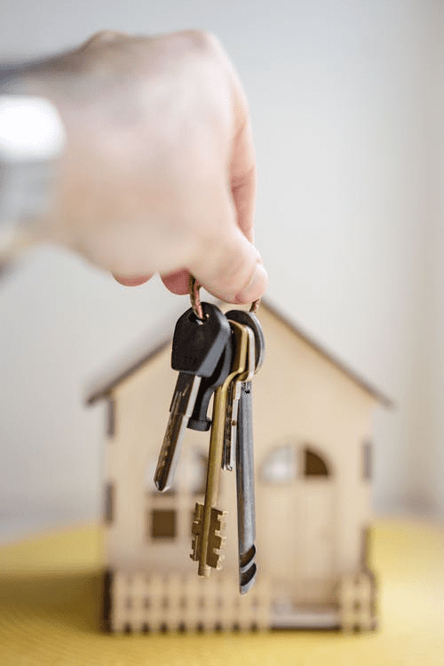 A house prop with keys