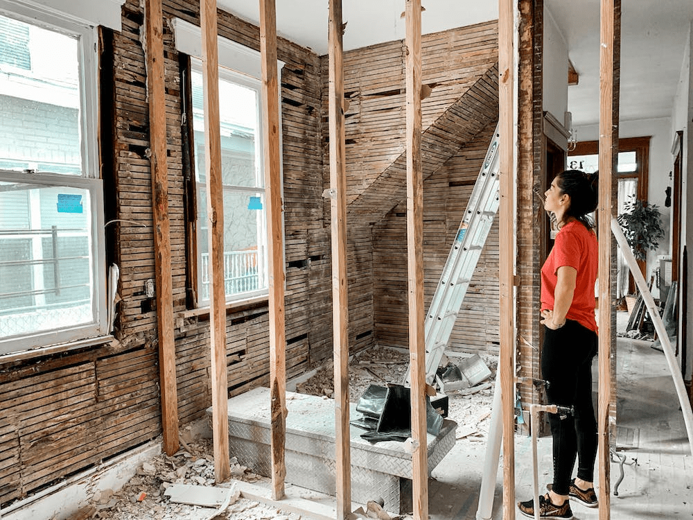 property owner overviewing renovation