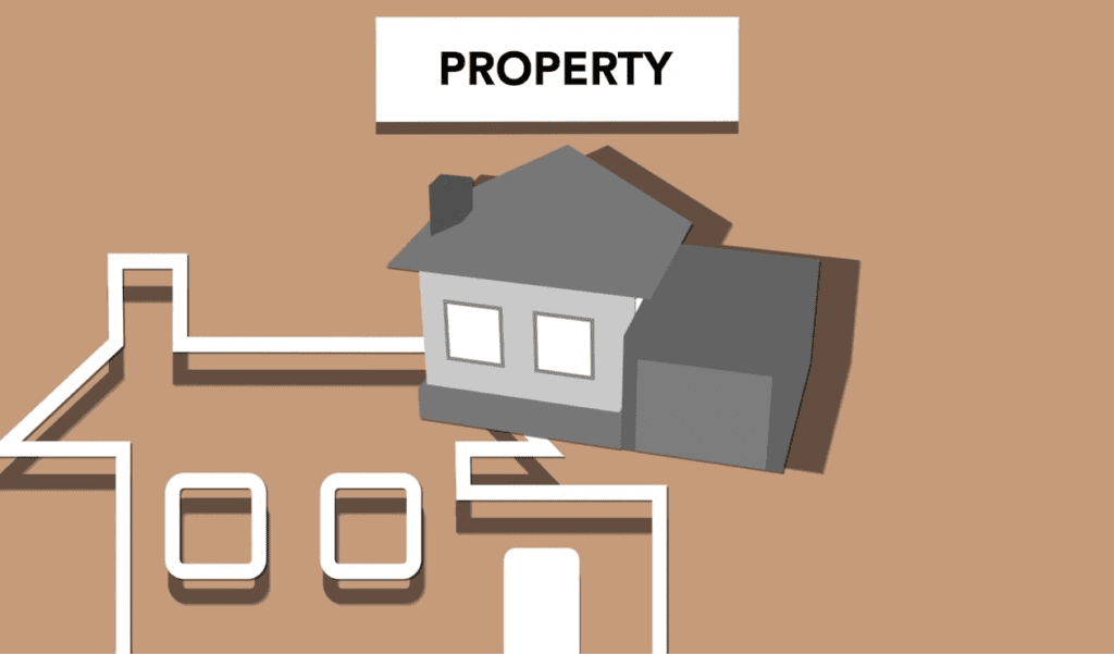 Residential house representing property on illustration