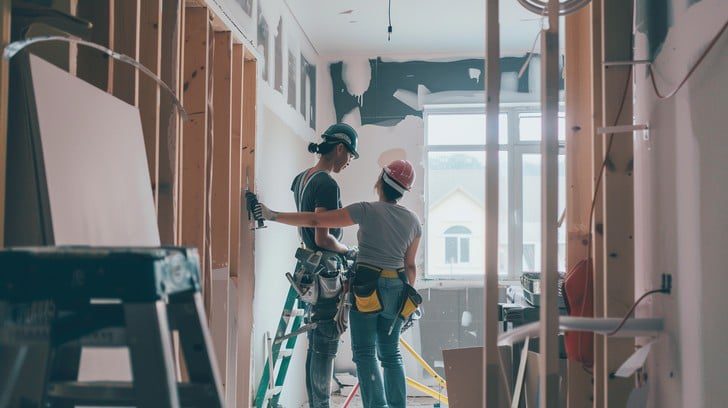 A house getting renovated