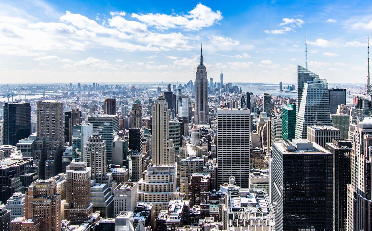 Aerial shot of buildings in New York City