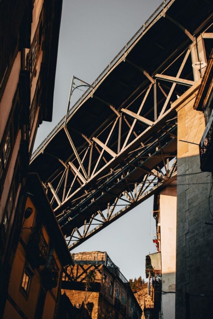 low-angle-shot-gray-concrete-bridge-portugal