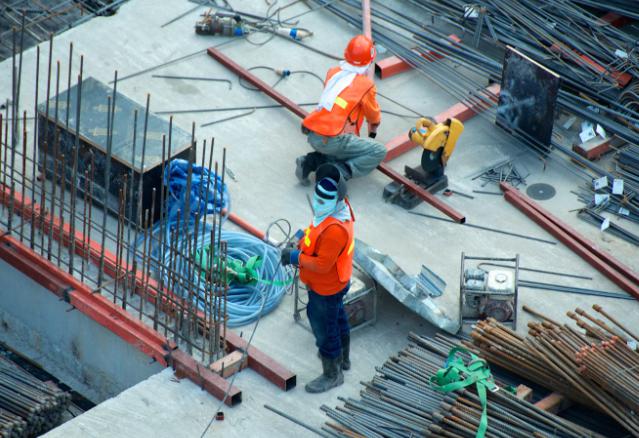 People at a construction site