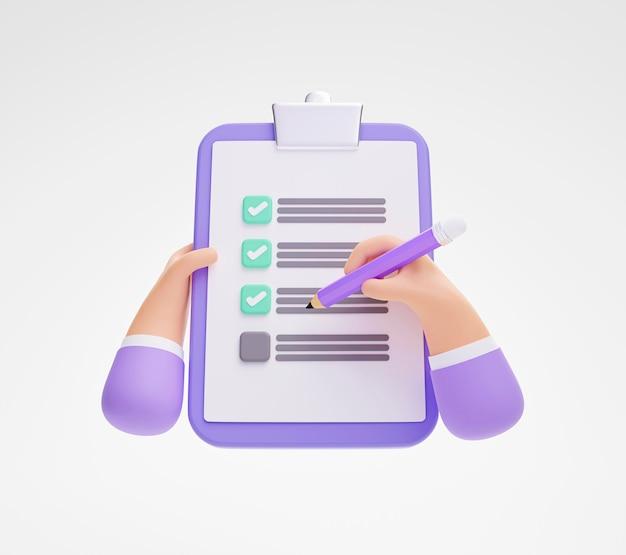 An illustration of a checklist being marked with ticks