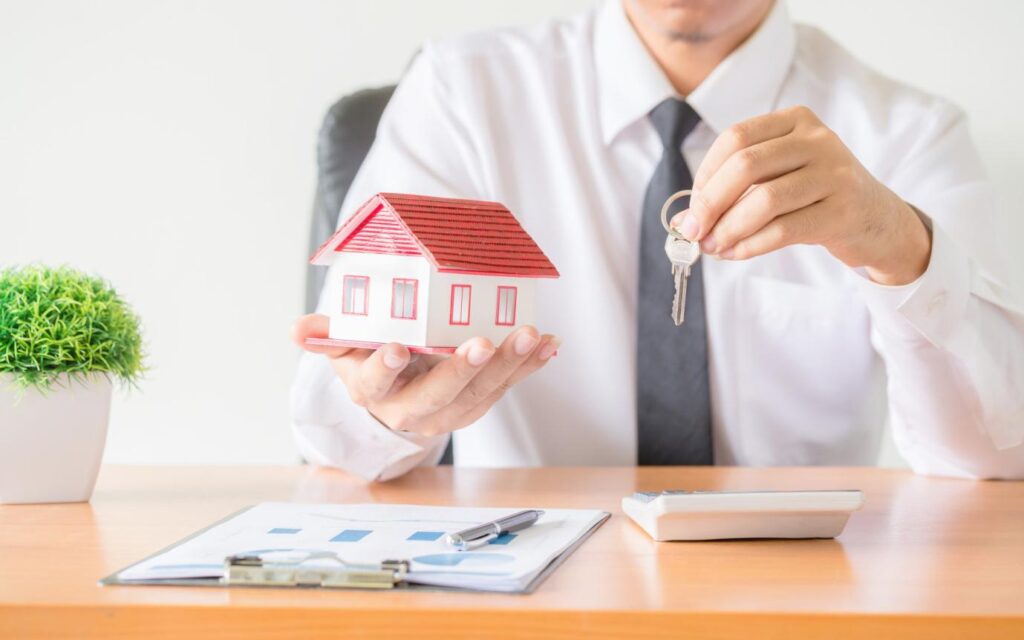 a close-up shot of an investment property loan lender’s desk