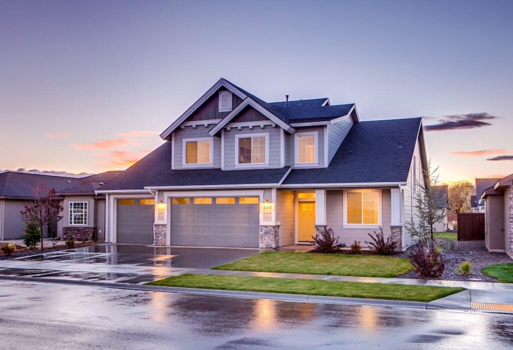 This image shows a photo of a house during the day