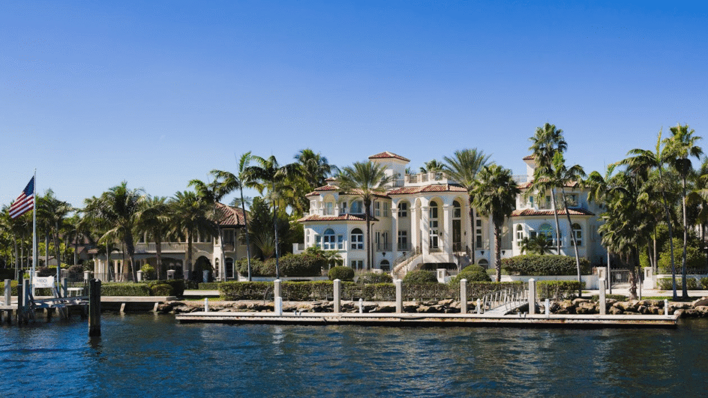 a distant view of luxurious commercial real estate
