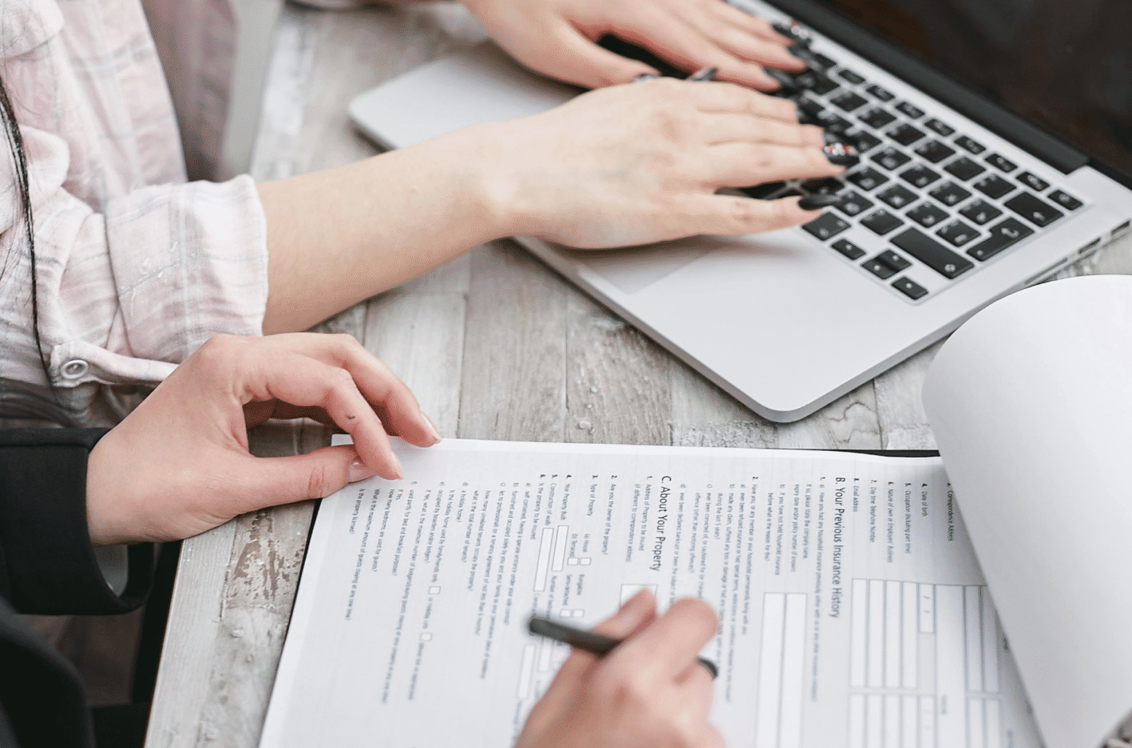 Filling out a commercial property loan application