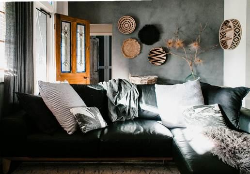 Aesthetically pleasing living room with grey accents