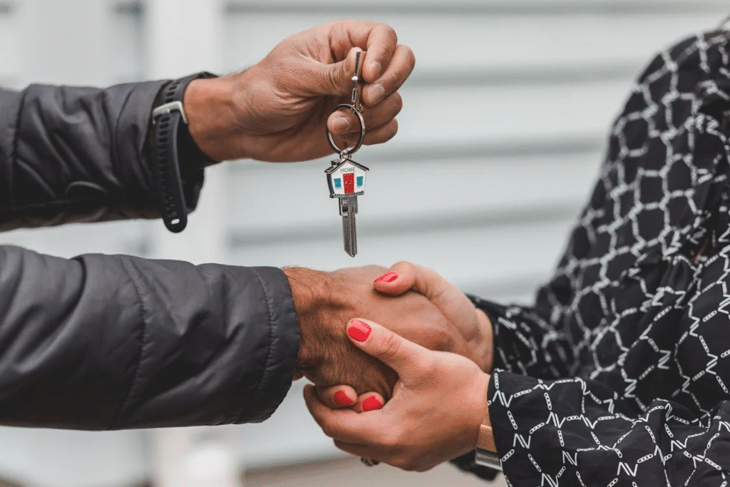 Property key handover after commercial loan approval