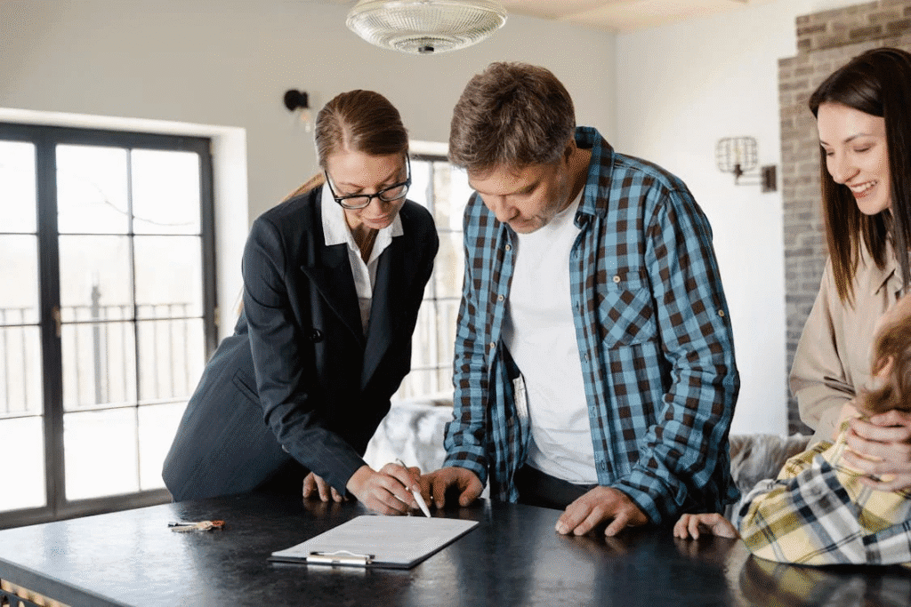 Signing commercial property loan documents