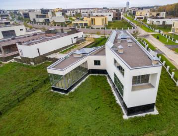 Newly built multifamily housing during final construction stages