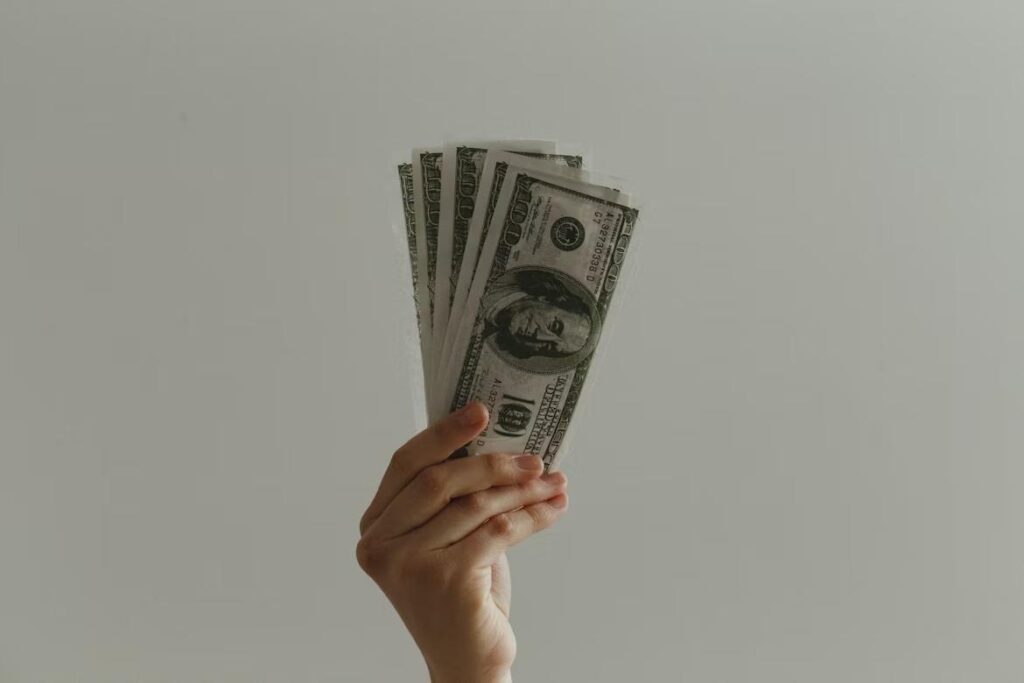 Image of a hand holding money