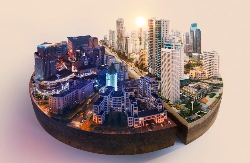 High-angle 3D pie chart illustrating private money financing allocation for commercial real estate recovery projects.