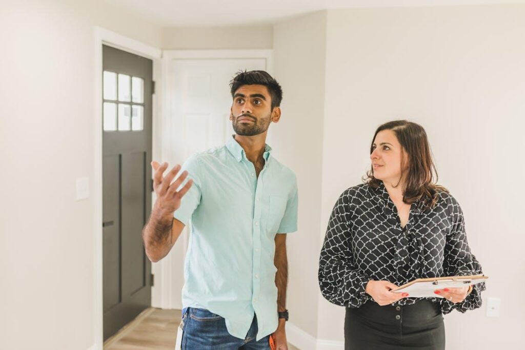 buyers touring a residential property during an open house