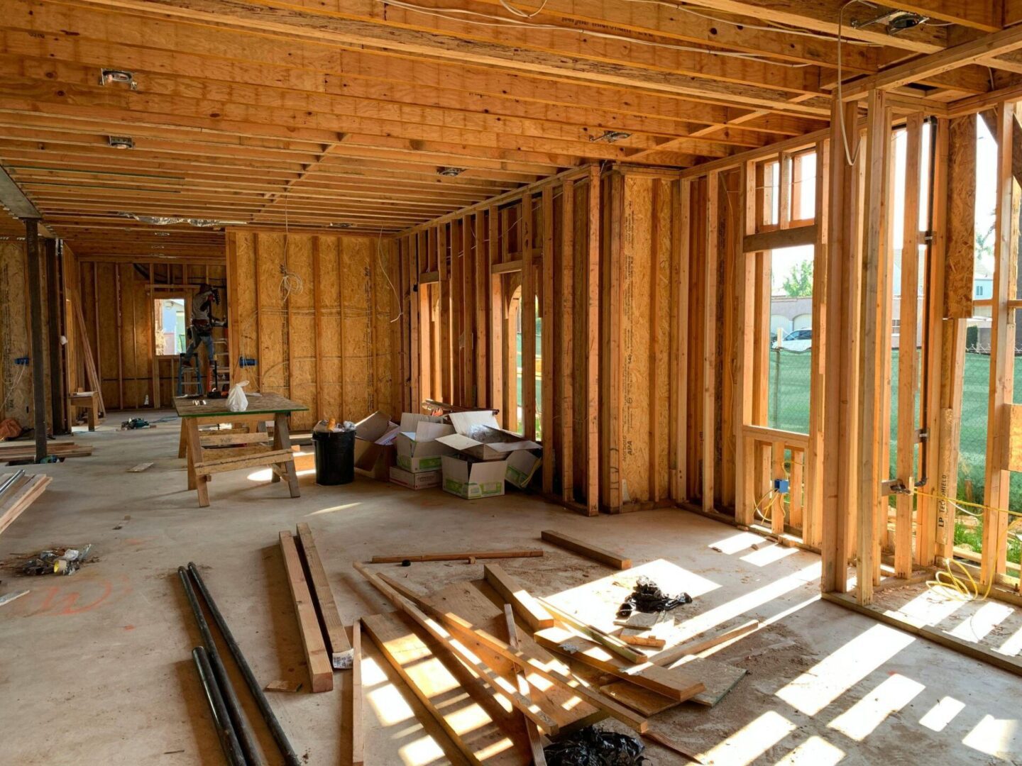 property interior during construction