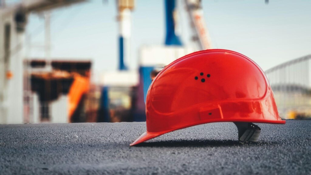a hard hat of a construction worker