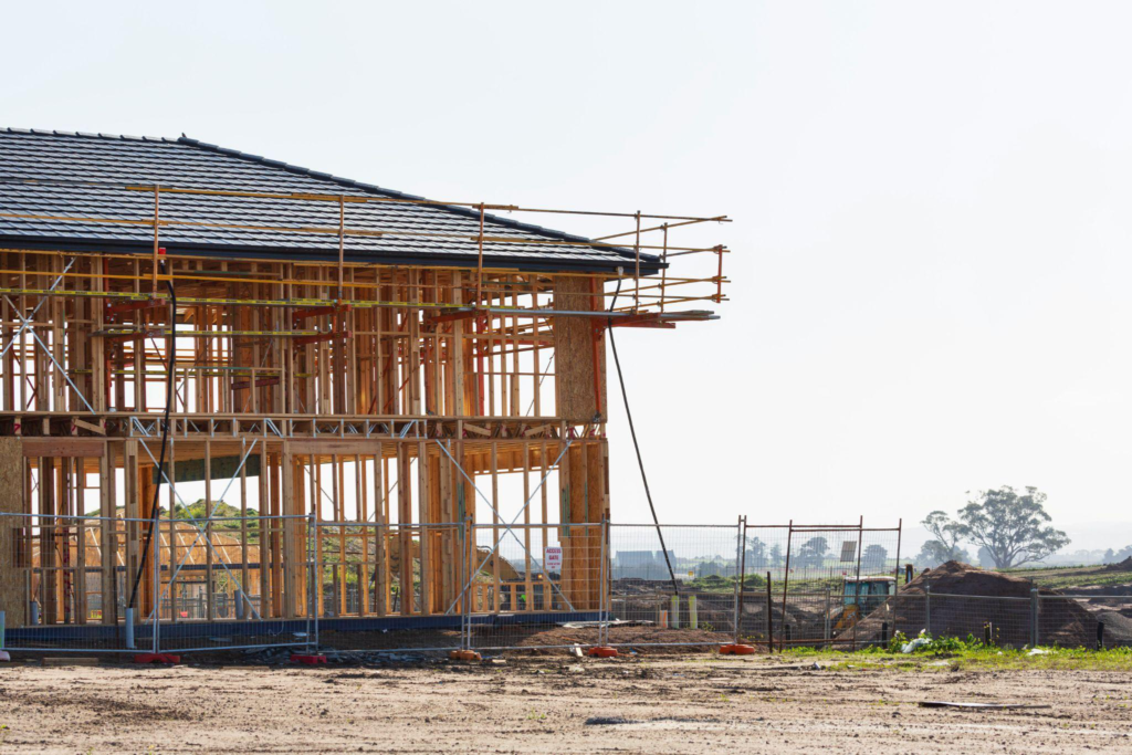 a house undergoing construction