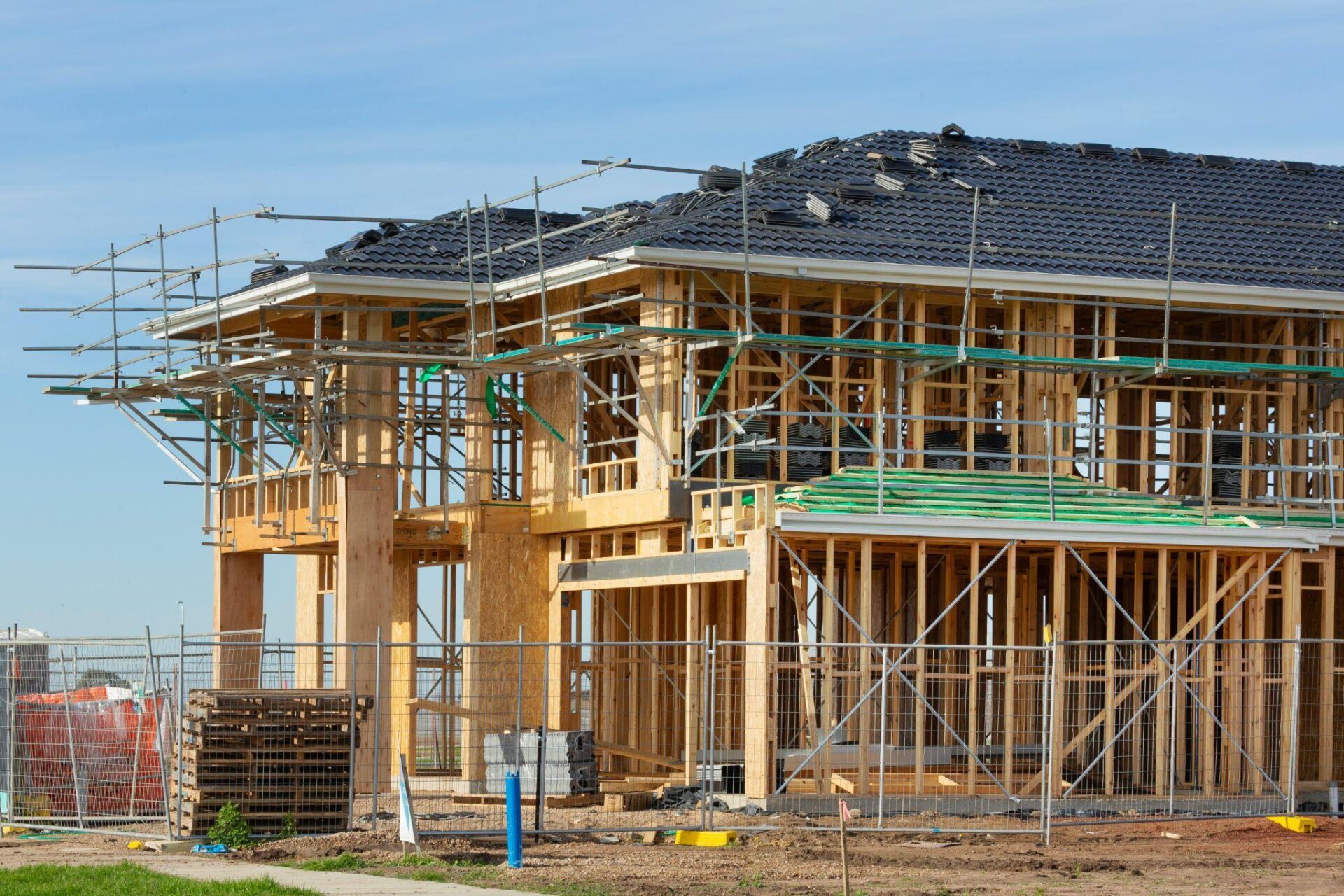 A house under construction