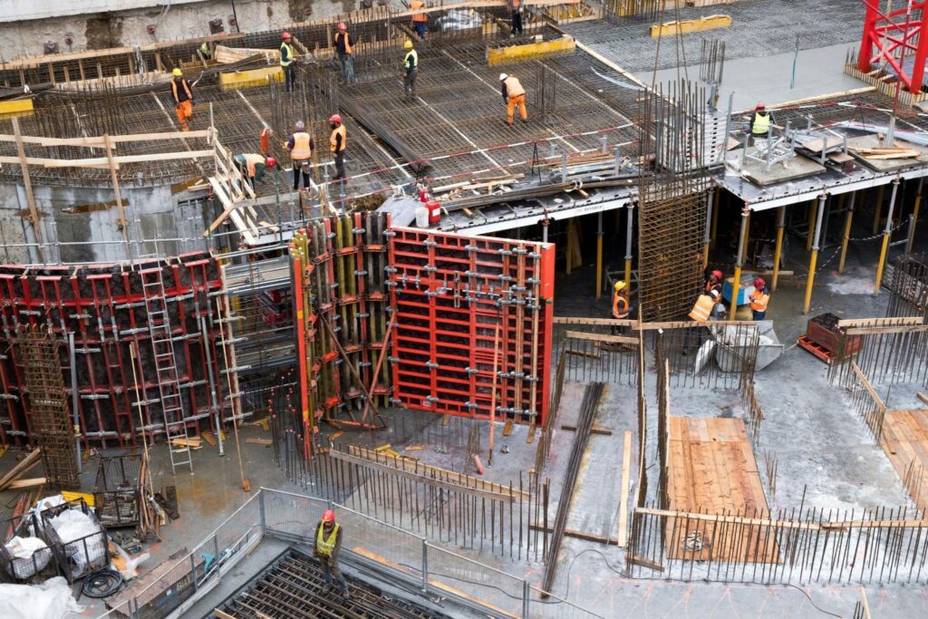 top view of a construction site
