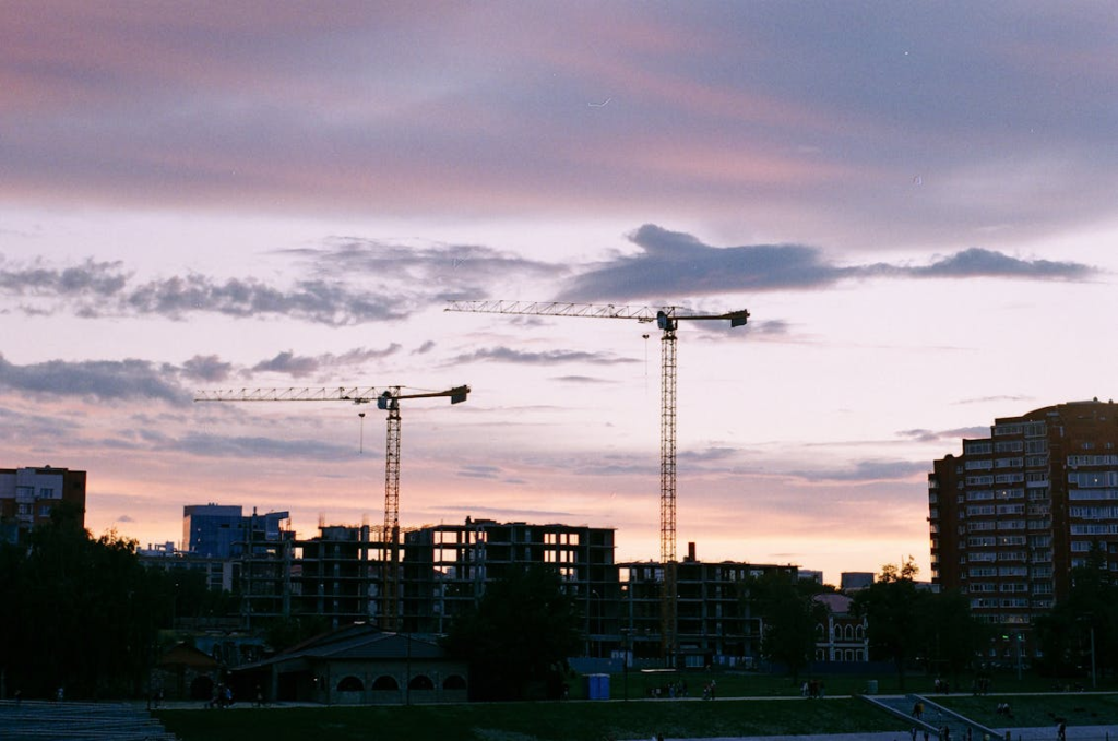 Expanding skyline in a growing U.S. city with cranes and new developments