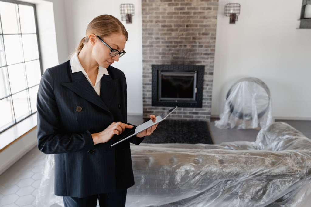 A real estate investor reviewing loan details on a digital platform