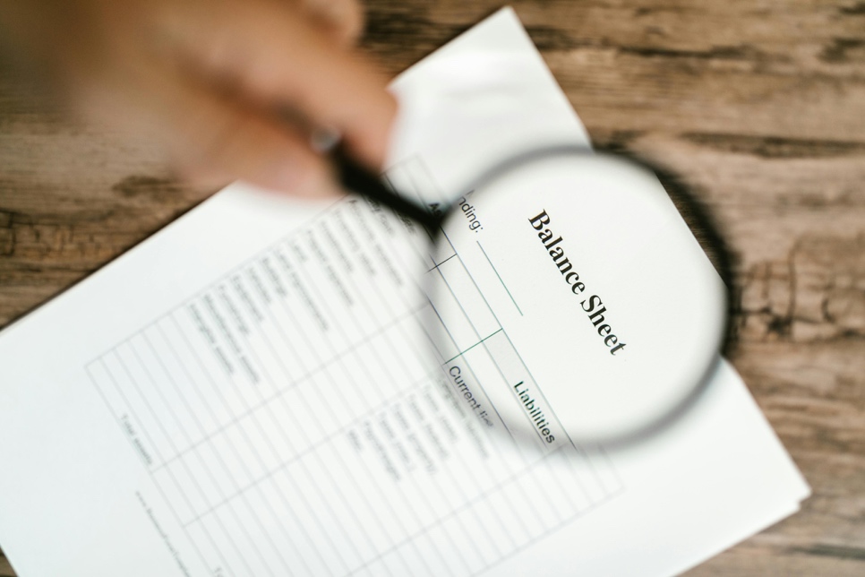 Balance sheet document used in multifamily bridge loan financing
