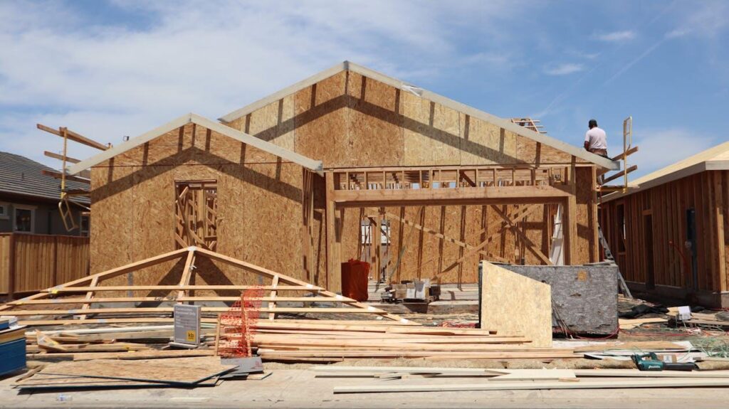 a new house under construction