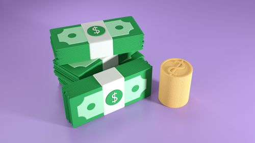 An illustration showing a stack of banknotes