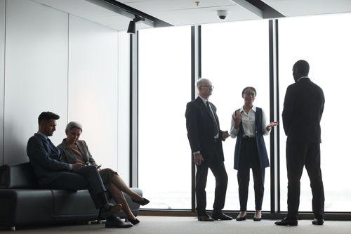 people standing in an office