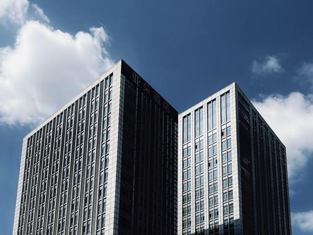 Two commercial buildings next to each other